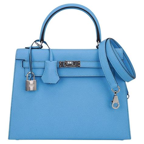 Hermes kelly epsom blue celeste